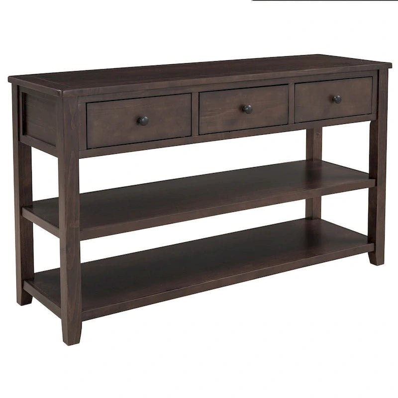 Mesa consola con 3 cajones y 2 estantes