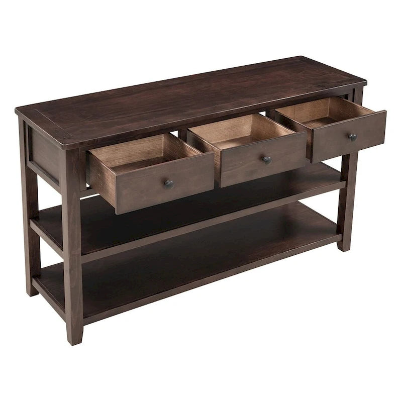 Mesa consola con 3 cajones y 2 estantes