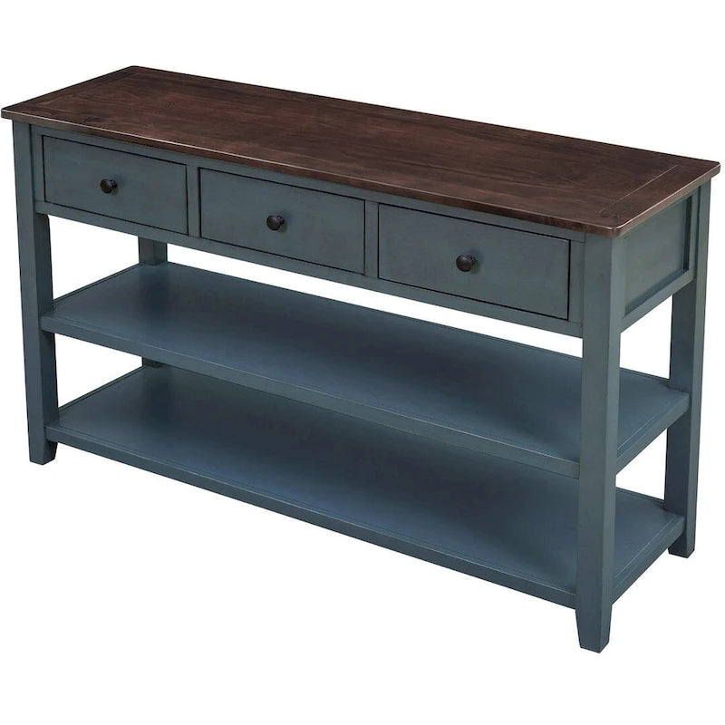 Mesa consola con 3 cajones y 2 estantes