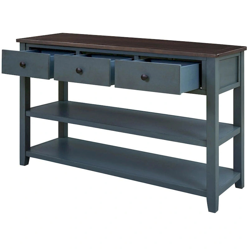 Mesa consola con 3 cajones y 2 estantes