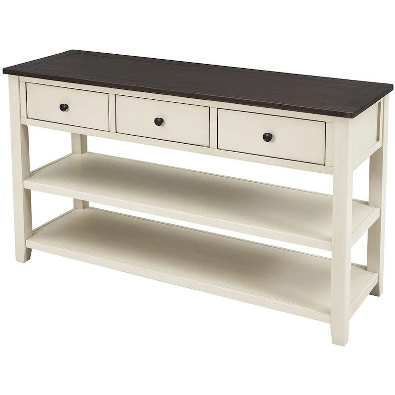 Mesa consola con 3 cajones y 2 estantes