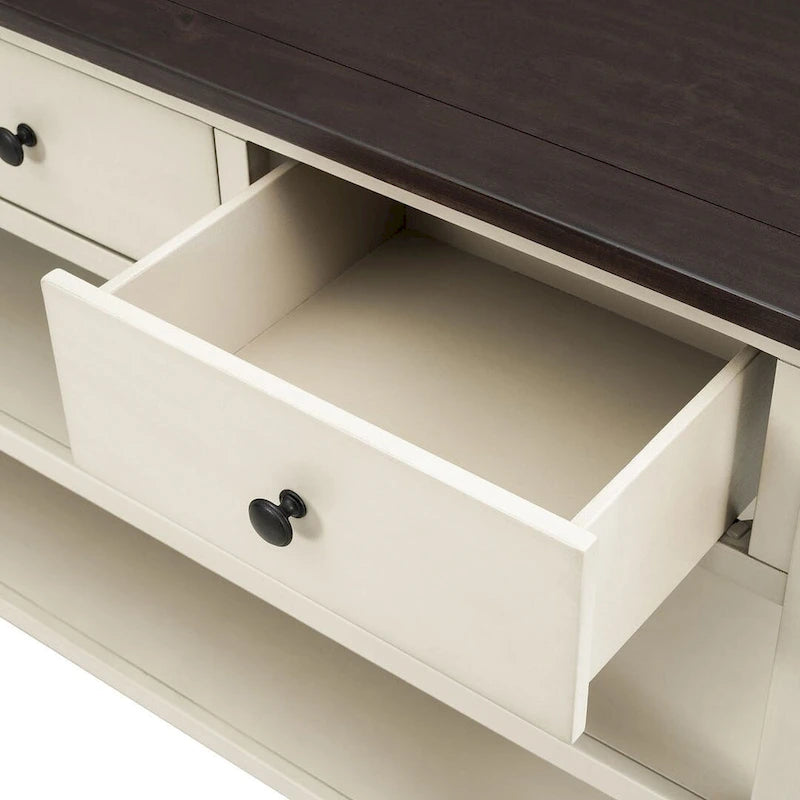 Mesa consola con 3 cajones y 2 estantes