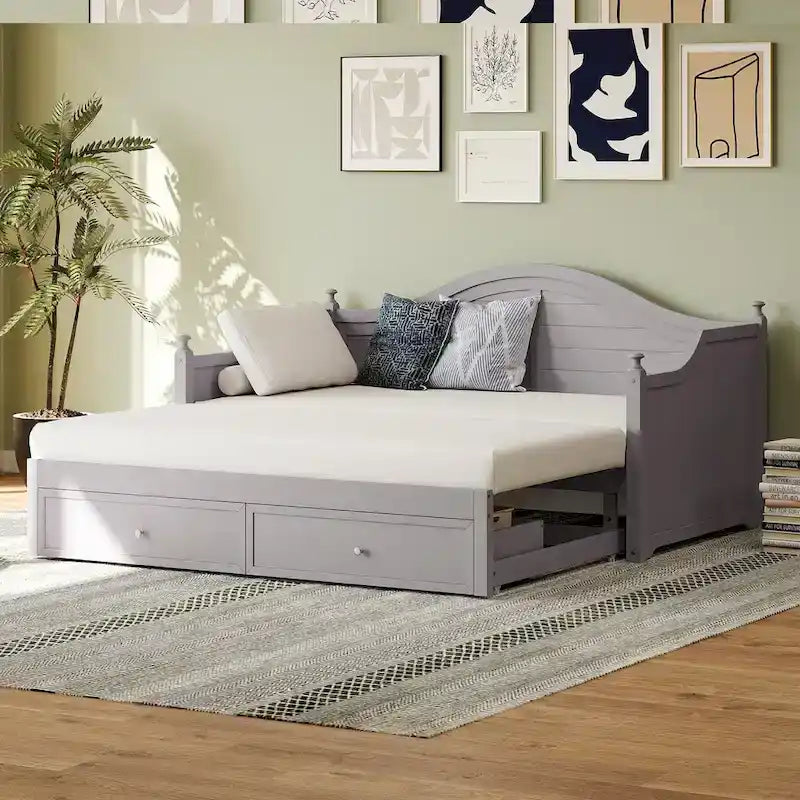 Sofá cama individual con nido elevable y cajones de almacenamiento