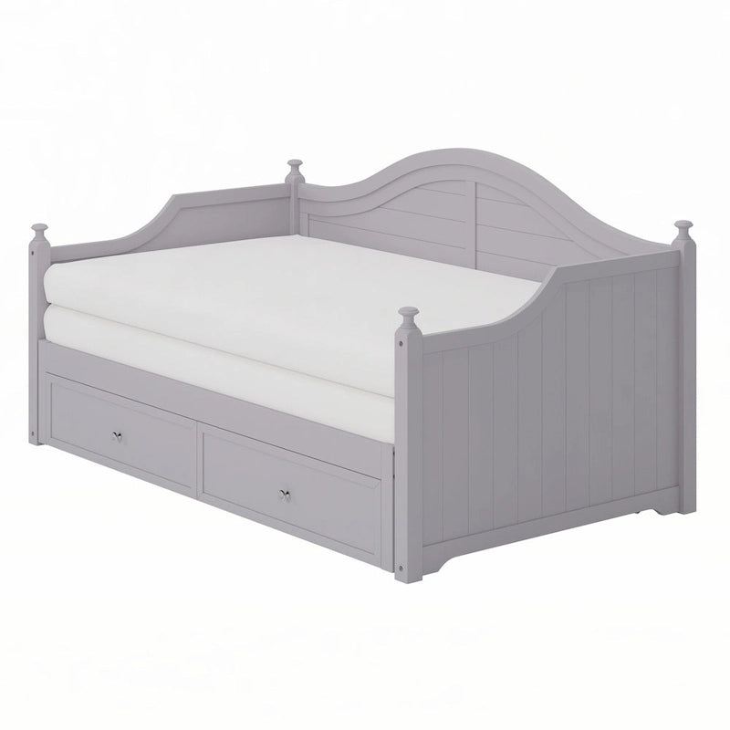 Sofá cama individual con nido elevable y cajones de almacenamiento