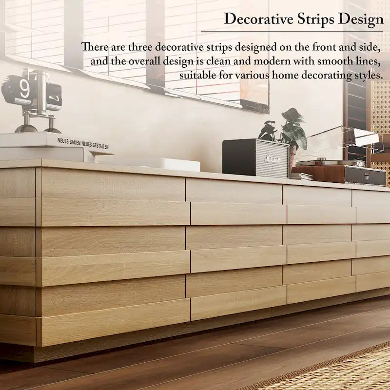 Mueble de TV de madera contemporáneo para centro de entretenimiento: diseño minimalista y almacenamiento funcional
