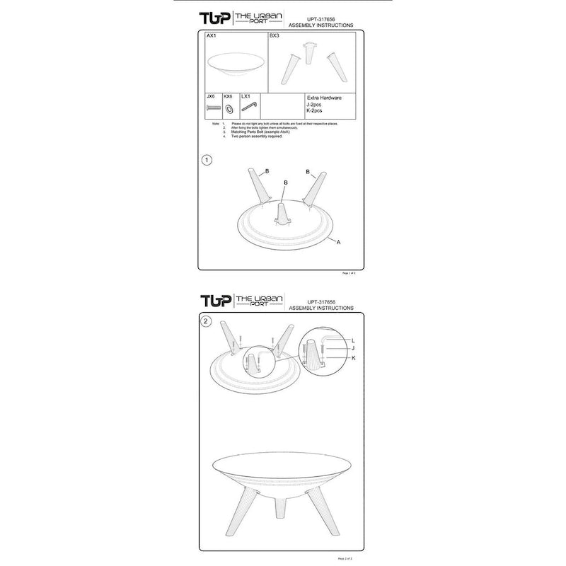 Mesa de centro redonda de 28 pulgadas con patas inclinadas, madera de mango gris