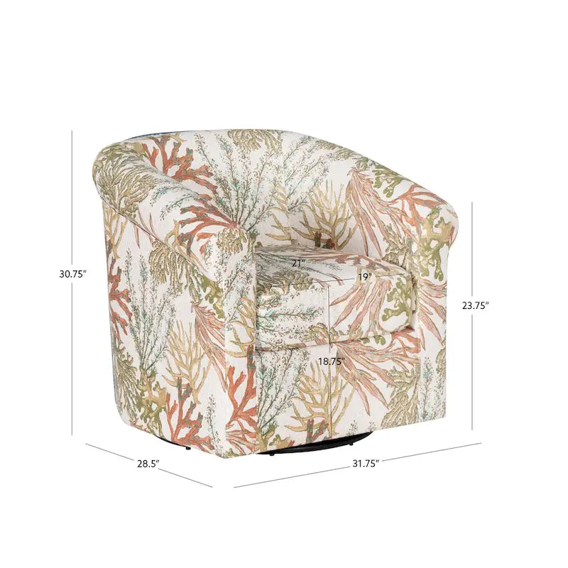 Sillón decorativo giratorio Coastal