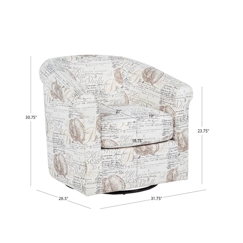 Sillón decorativo giratorio Coastal