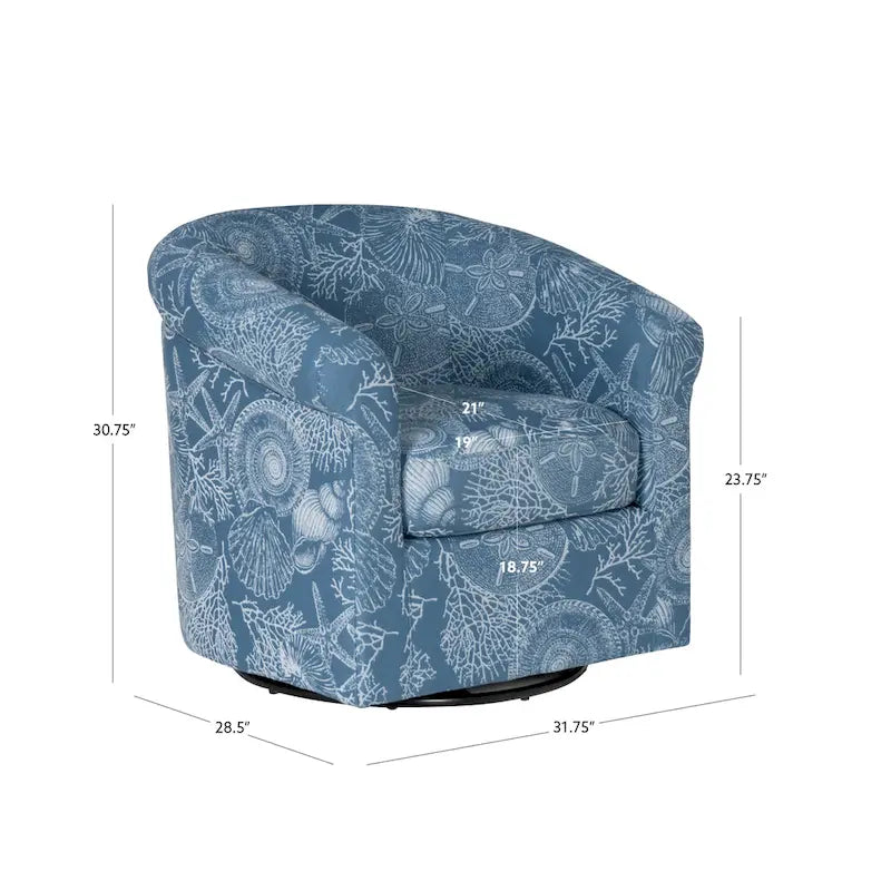 Sillón decorativo giratorio Coastal