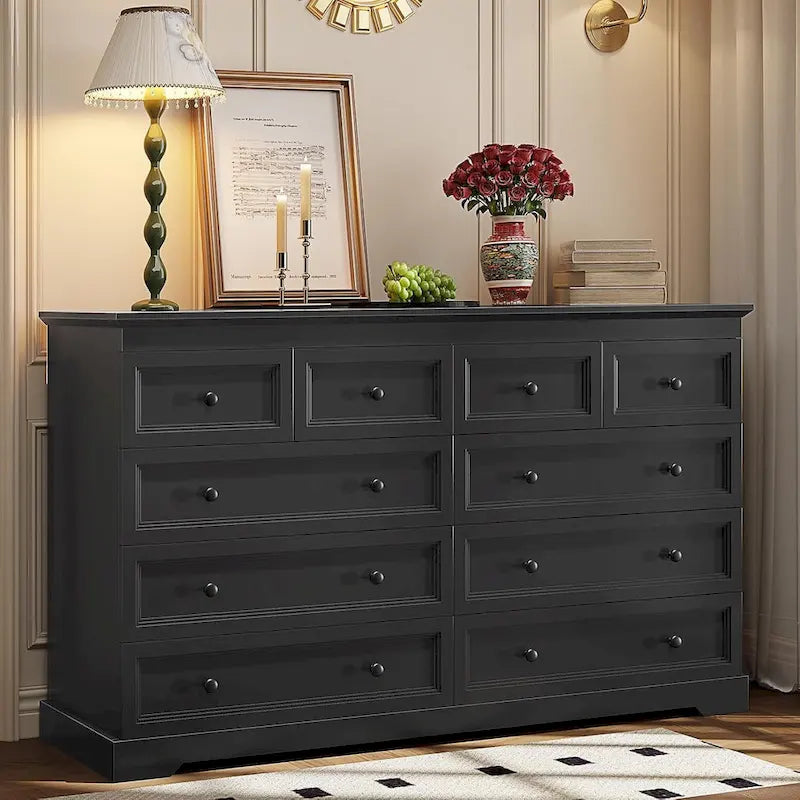 Cómoda de 10 cajones, 55 cajones grandes, cómodas y cajoneras de madera