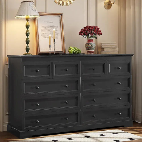 Cómoda de 10 cajones, 55 cajones grandes, cómodas y cajoneras de madera