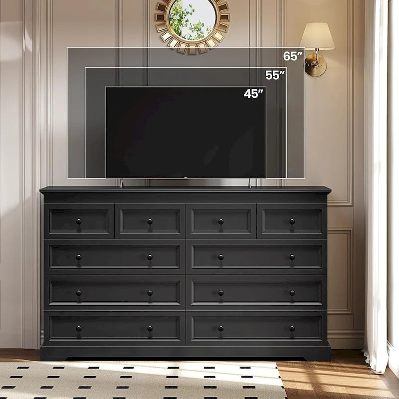 Cómoda de 10 cajones, 55 cajones grandes, cómodas y cajoneras de madera