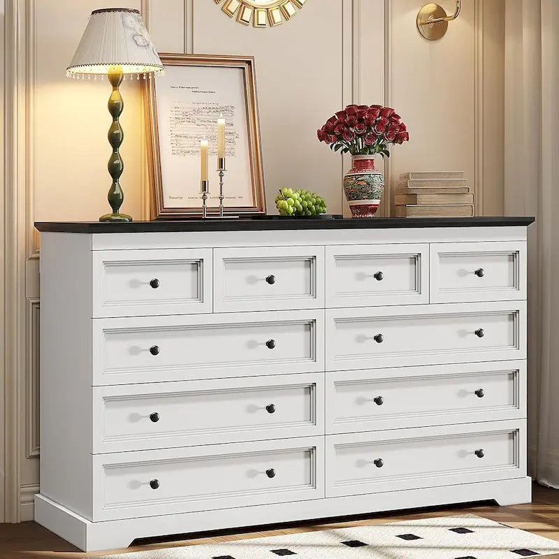 Cómoda de 10 cajones, 55 cajones grandes, cómodas y cajoneras de madera