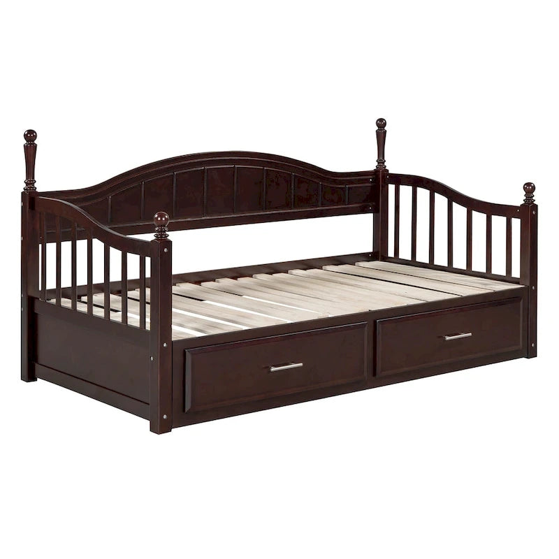 Sofá Cama Doble de Madera con 2 Cajones y Nido