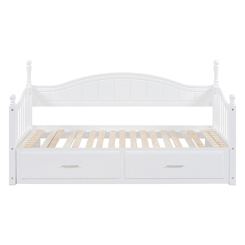 Sofá Cama Doble de Madera con 2 Cajones y Nido