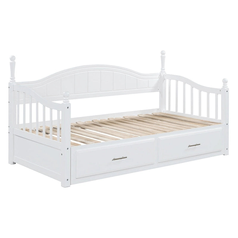 Sofá Cama Doble de Madera con 2 Cajones y Nido