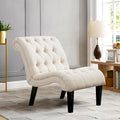 Sillón decorativo, sillas tapizadas con botones y patas de madera para sala de estar, sillón cómodo de terciopelo esmerilado