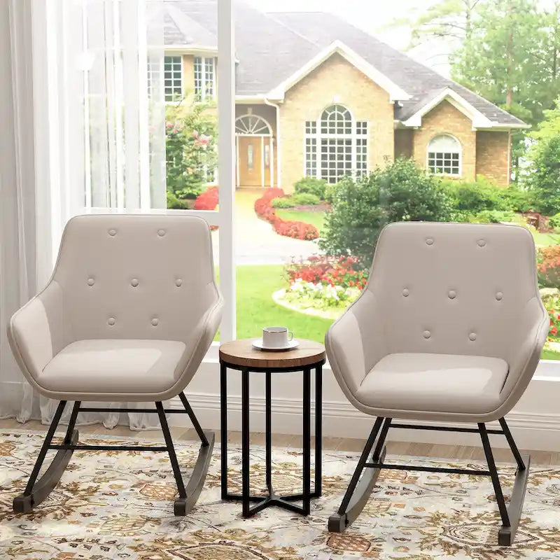 Sillón decorativo, sillas tapizadas con botones y patas de madera para sala de estar, sillón cómodo de terciopelo esmerilado