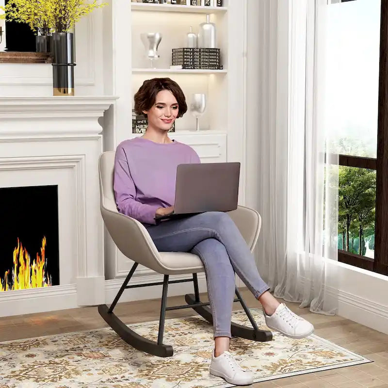 Sillón decorativo, sillas tapizadas con botones y patas de madera para sala de estar, sillón cómodo de terciopelo esmerilado