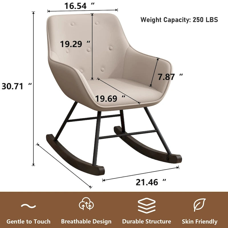 Sillón decorativo, sillas tapizadas con botones y patas de madera para sala de estar, sillón cómodo de terciopelo esmerilado