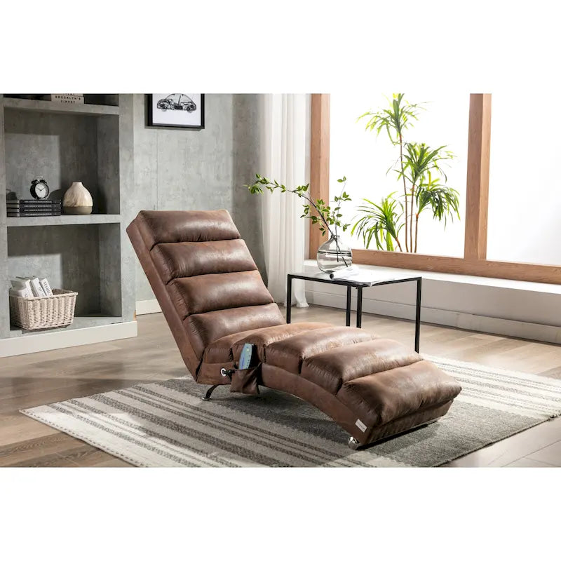 Sillón Chaise Lounge de Lino para Interiores, Tumbona Larga Moderna para Oficina o Sala de Estar