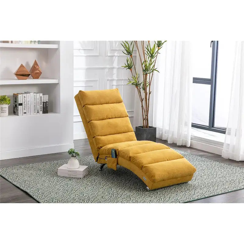 Sillón Chaise Lounge de Lino para Interiores, Tumbona Larga Moderna para Oficina o Sala de Estar