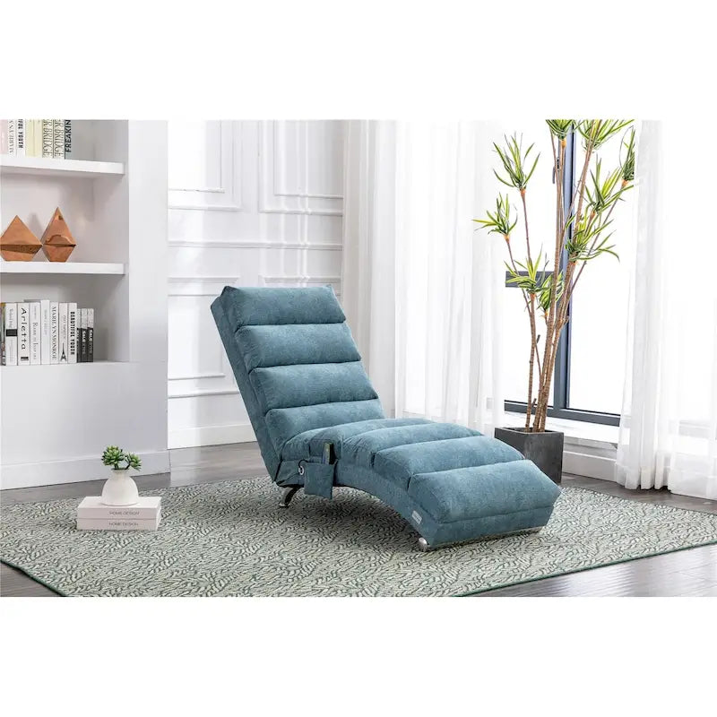 Sillón Chaise Lounge de Lino para Interiores, Tumbona Larga Moderna para Oficina o Sala de Estar