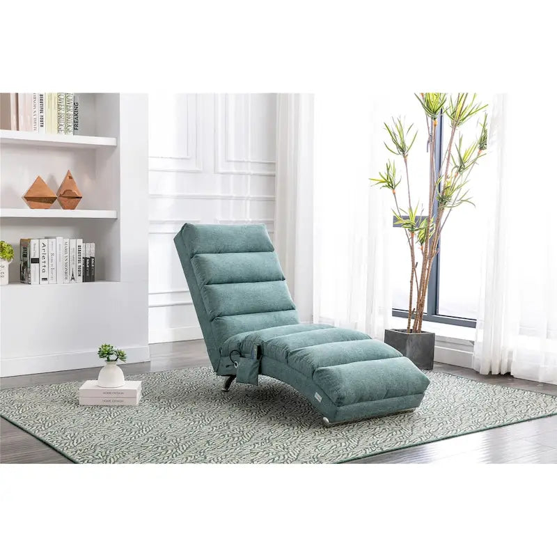 Sillón Chaise Lounge de Lino para Interiores, Tumbona Larga Moderna para Oficina o Sala de Estar