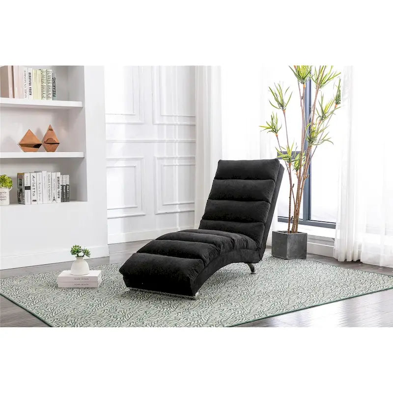 Sillón Chaise Lounge de Lino para Interiores, Tumbona Larga Moderna para Oficina o Sala de Estar