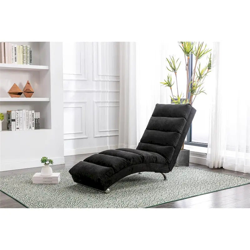 Sillón Chaise Lounge de Lino para Interiores, Tumbona Larga Moderna para Oficina o Sala de Estar