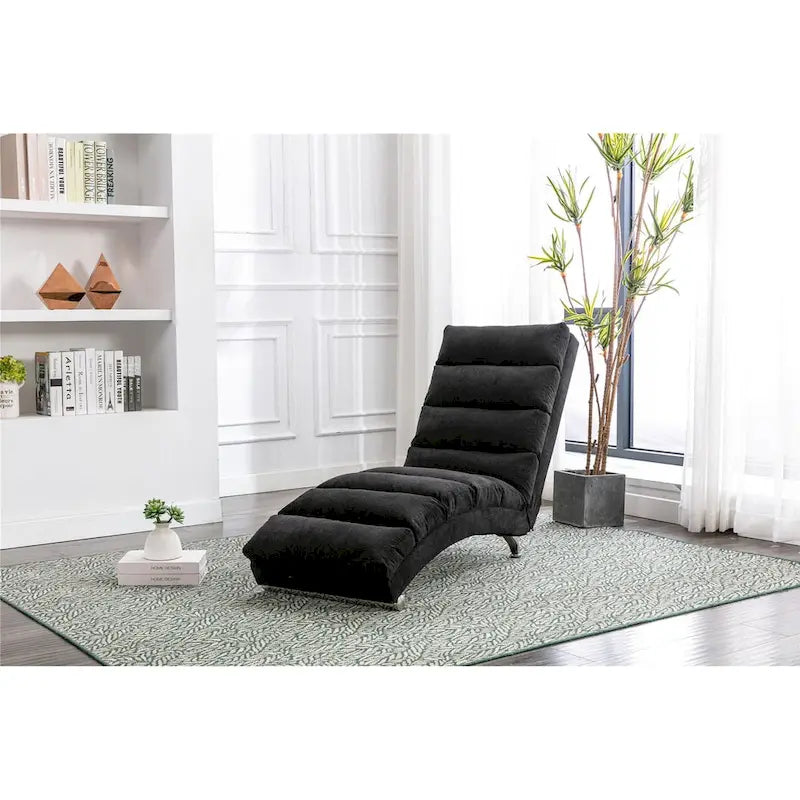 Sillón Chaise Lounge de Lino para Interiores, Tumbona Larga Moderna para Oficina o Sala de Estar