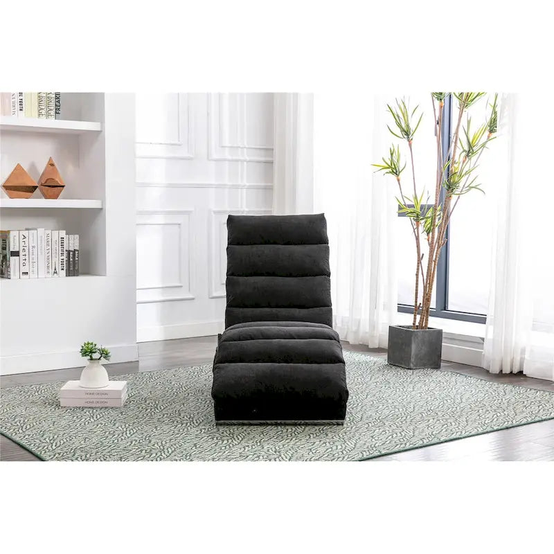 Sillón Chaise Lounge de Lino para Interiores, Tumbona Larga Moderna para Oficina o Sala de Estar