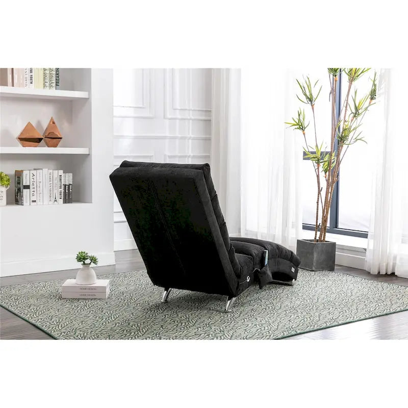 Sillón Chaise Lounge de Lino para Interiores, Tumbona Larga Moderna para Oficina o Sala de Estar