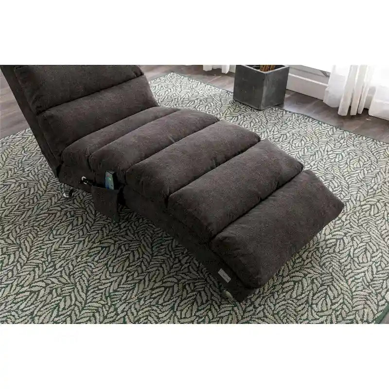 Sillón Chaise Lounge de Lino para Interiores, Tumbona Larga Moderna para Oficina o Sala de Estar