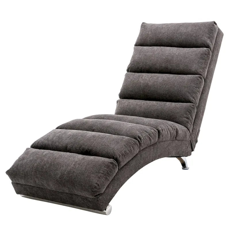 Sillón Chaise Lounge de Lino para Interiores, Tumbona Larga Moderna para Oficina o Sala de Estar