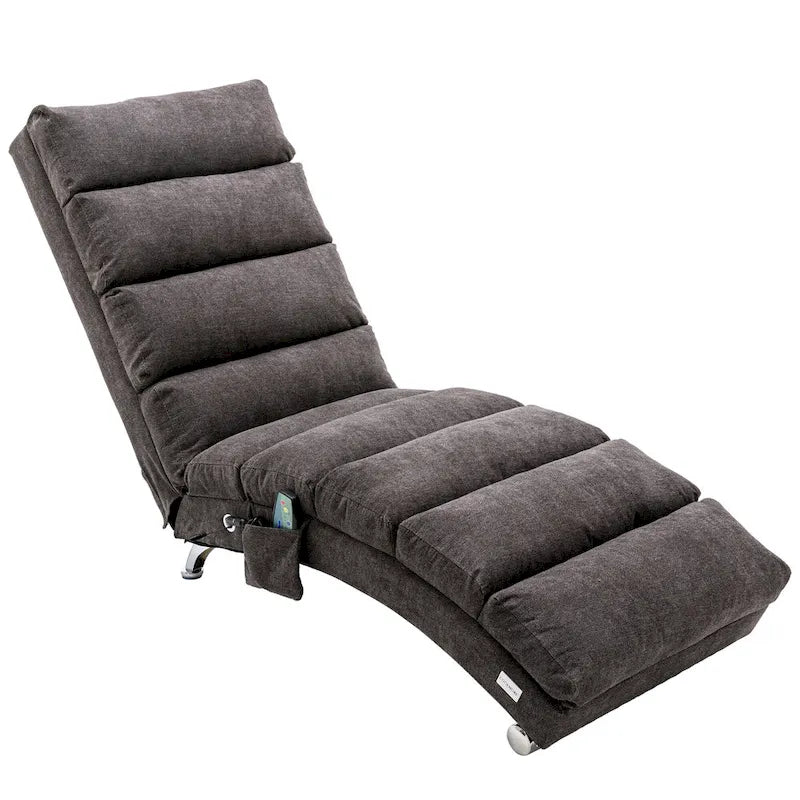 Sillón Chaise Lounge de Lino para Interiores, Tumbona Larga Moderna para Oficina o Sala de Estar