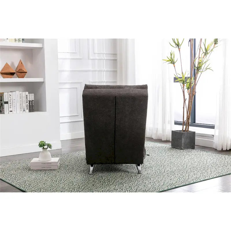 Sillón Chaise Lounge de Lino para Interiores, Tumbona Larga Moderna para Oficina o Sala de Estar