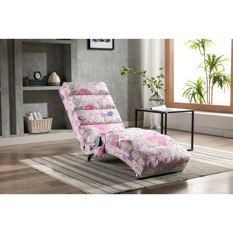 Sillón Chaise Lounge de Lino para Interiores, Tumbona Larga Moderna para Oficina o Sala de Estar