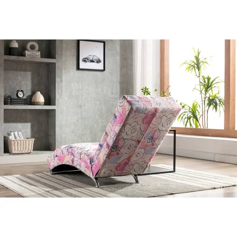 Sillón Chaise Lounge de Lino para Interiores, Tumbona Larga Moderna para Oficina o Sala de Estar