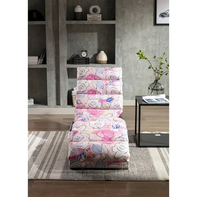 Sillón Chaise Lounge de Lino para Interiores, Tumbona Larga Moderna para Oficina o Sala de Estar
