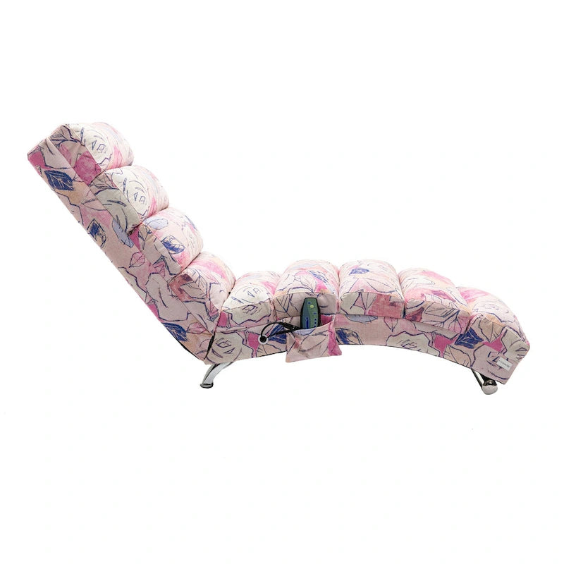 Sillón Chaise Lounge de Lino para Interiores, Tumbona Larga Moderna para Oficina o Sala de Estar
