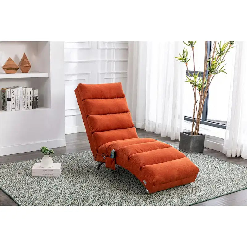 Sillón Chaise Lounge de Lino para Interiores, Tumbona Larga Moderna para Oficina o Sala de Estar