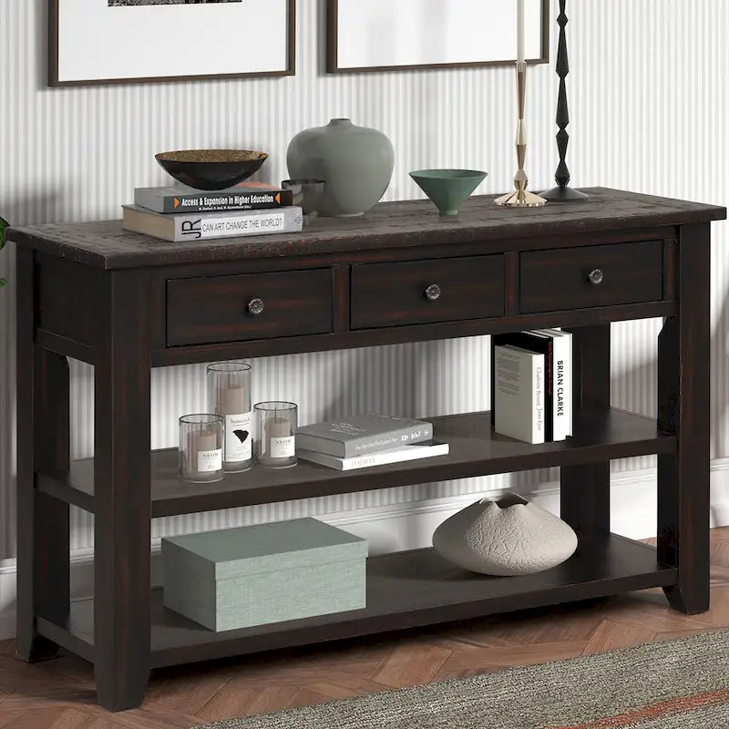Mesa de consola moderna para entrada, mesa auxiliar de sofá