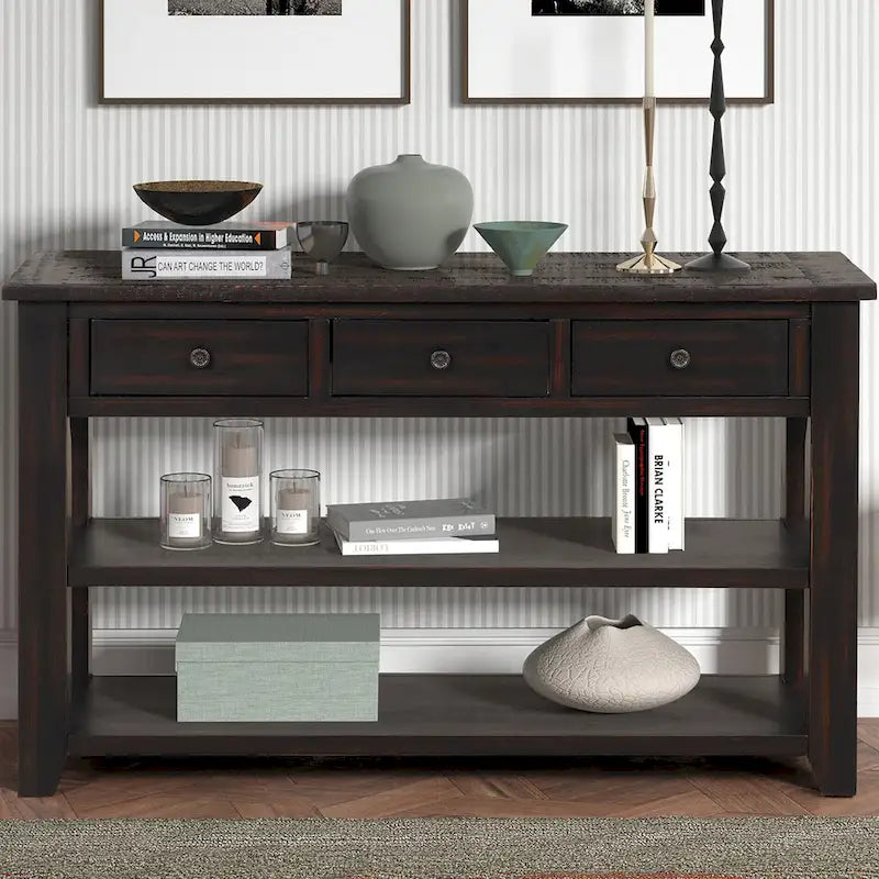 Mesa de consola moderna para entrada, mesa auxiliar de sofá