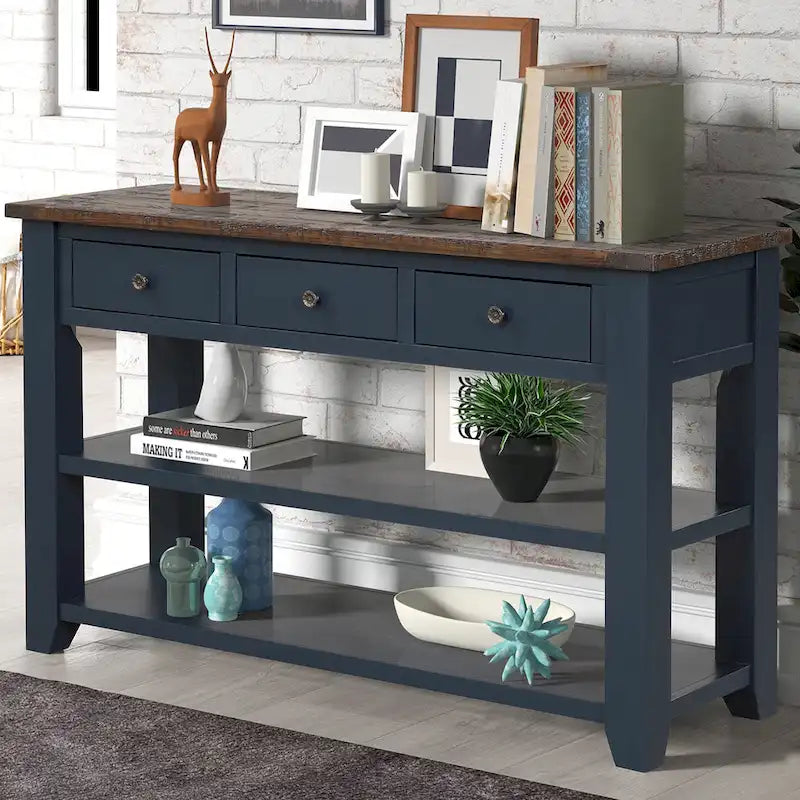 Mesa de consola moderna para entrada, mesa auxiliar de sofá