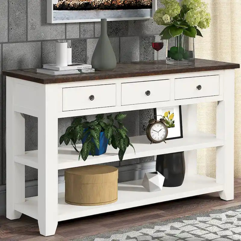 Mesa de consola moderna para entrada, mesa auxiliar de sofá