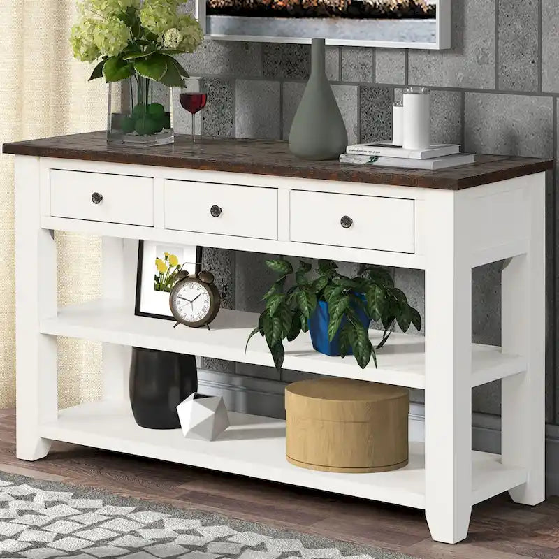 Mesa de consola moderna para entrada, mesa auxiliar de sofá