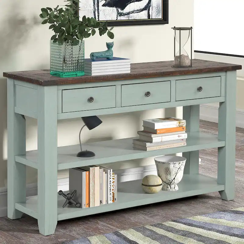 Mesa de consola moderna para entrada, mesa auxiliar de sofá