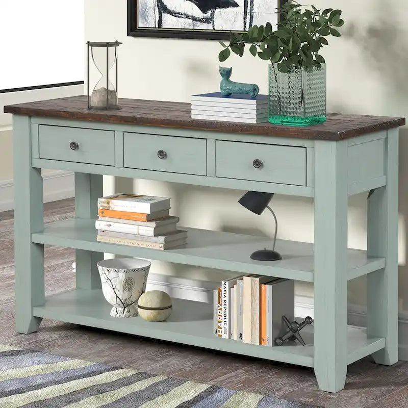 Mesa de consola moderna para entrada, mesa auxiliar de sofá