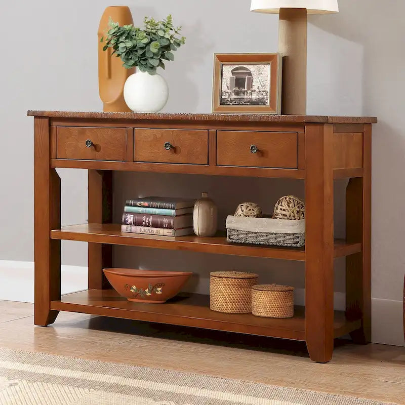 Mesa de consola moderna para entrada, mesa auxiliar de sofá